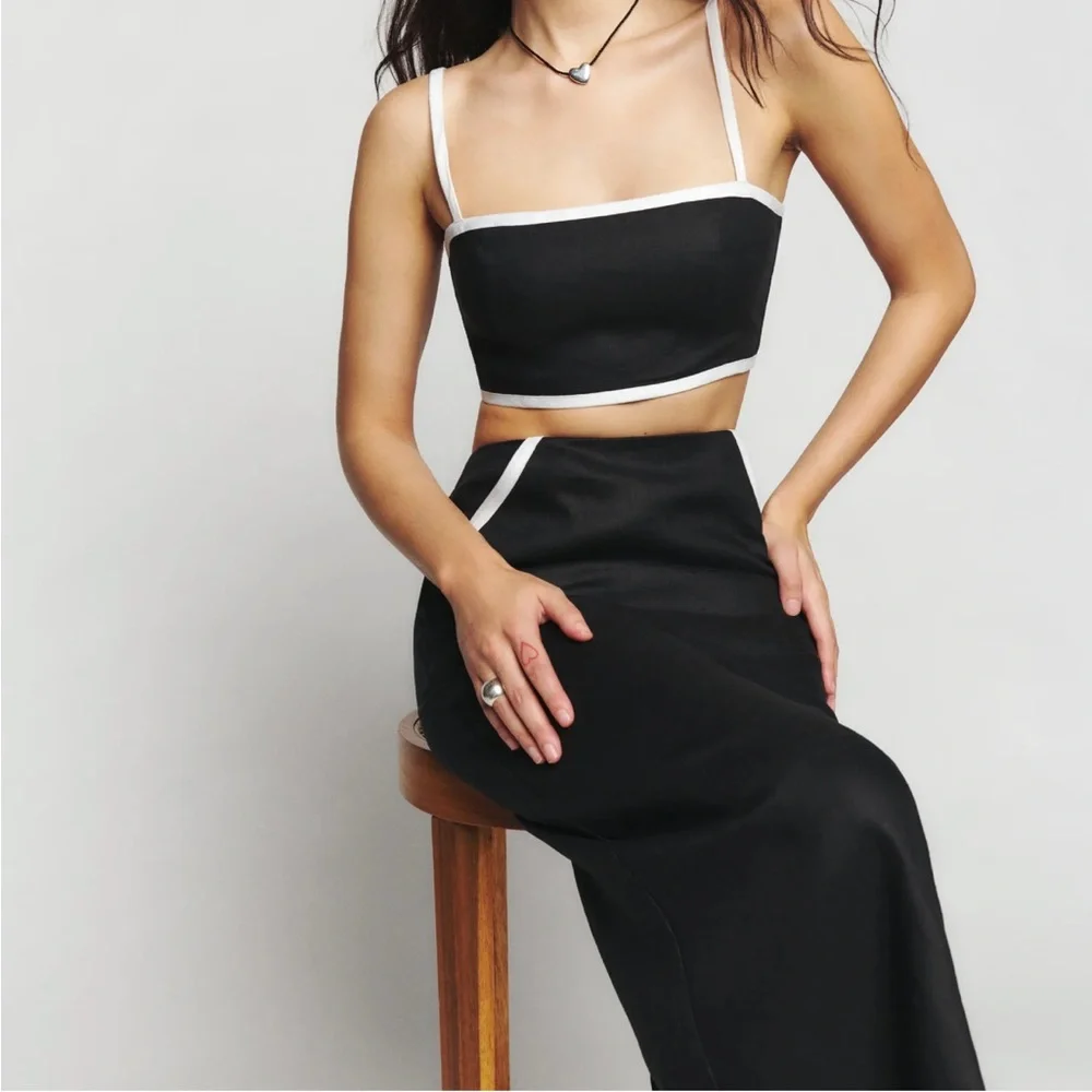 Reformation Elena Linen Two Piece